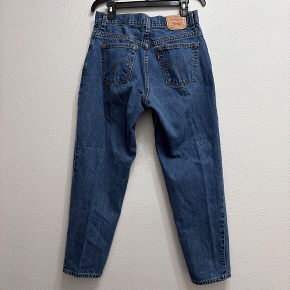 Levis 550 Relaxed Tapered Leg Denim Jeans Vintage Style Classic Blue Women's 12M - Picture 6 of 9
